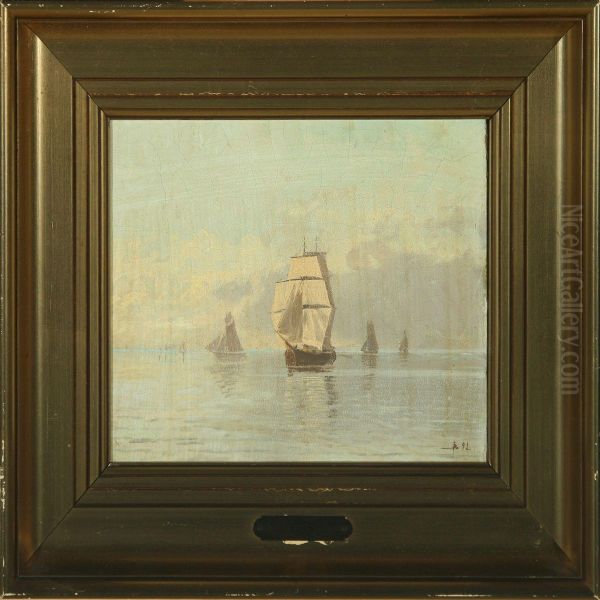 Seascape Oil Painting by Louise Bonfils