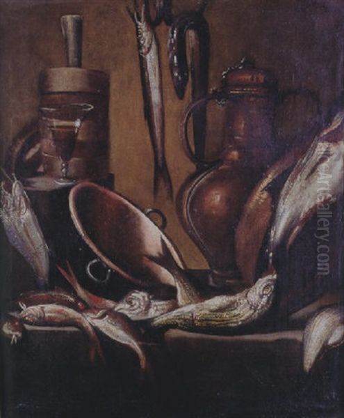 Bodegon De Peces Oil Painting by Giuseppe Recco