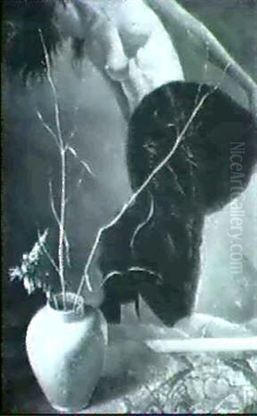 The White Vase Oil Painting by Stanley L. Reckless