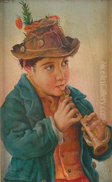 Hilandera Oil Painting by Anton Angelo Bonifazi