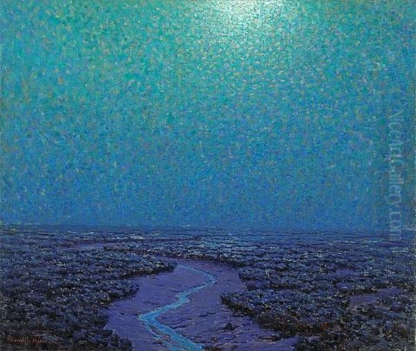 Moonlight On The Marsh Oil Painting by Granville S. Redmond