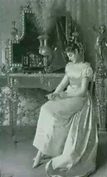 The Jewelers Box Oil Painting by Vittorio Reggianini