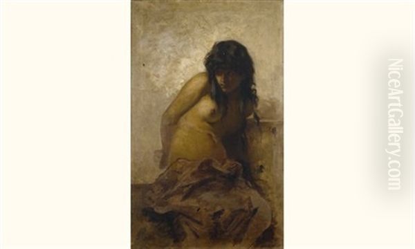 Buste De Femme Oil Painting by Henri Regnault