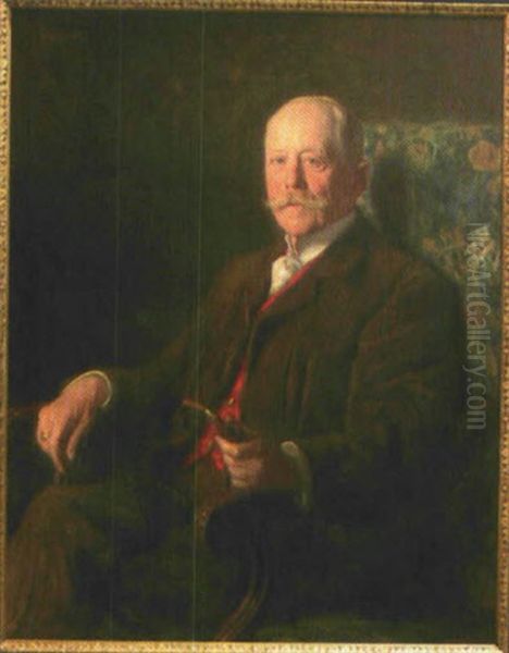 Portrait Von Carl Wilhelm Ferdinand Michahelles Oil Painting by Julius Christian Rehder