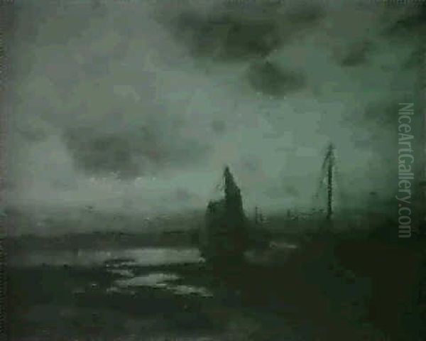 Sonnenaufgang Am See Oil Painting by Frank Knox Morton Rehn