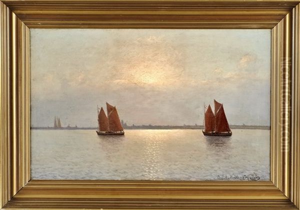 Segler Im Morgenlicht Oil Painting by Alexander Reich-Staffelstein