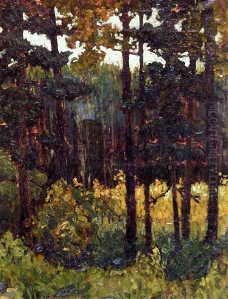Afterglow, Wychwood Oil Painting by Mary Augusta Hiester Reid