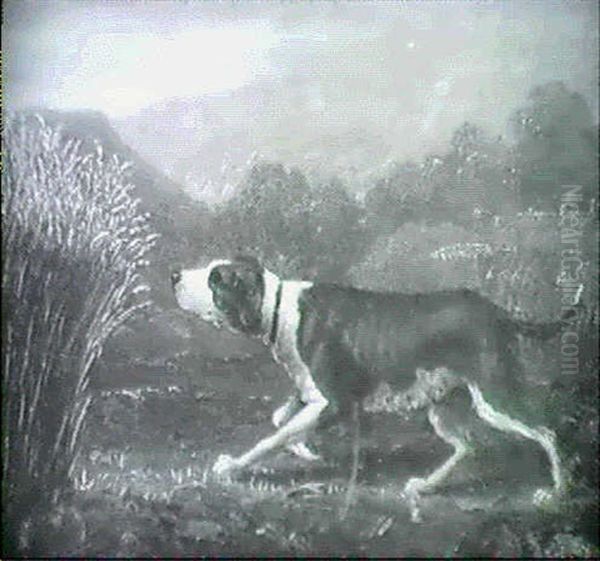 A Pointer In A Field Oil Painting by Philipp Reinagle