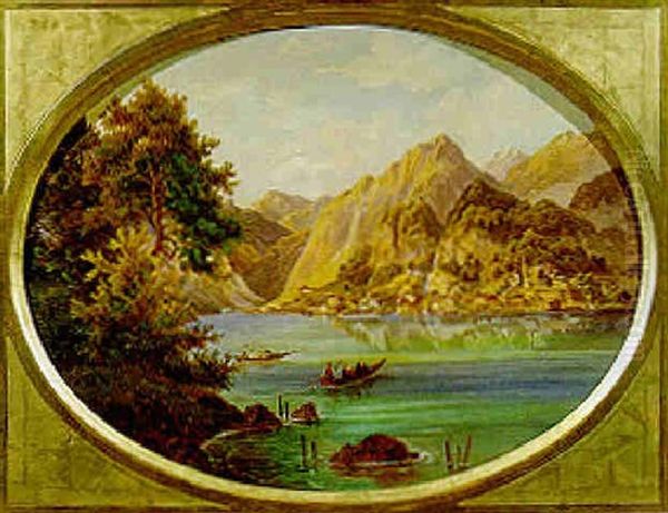 Blick Auf Hallstatt Oil Painting by Friedrich Reinhold the Younger