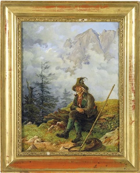 Bergrast Oil Painting by Carl Reinhold