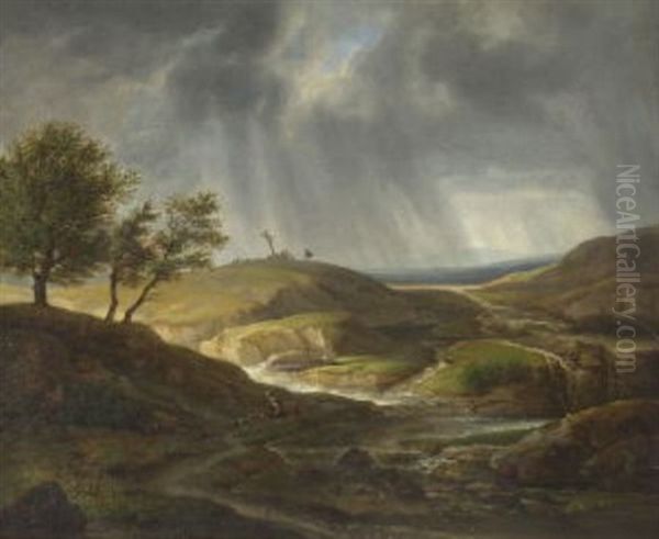 Sturmbewegte Landschaft Oil Painting by Friedrich Philip Reinhold