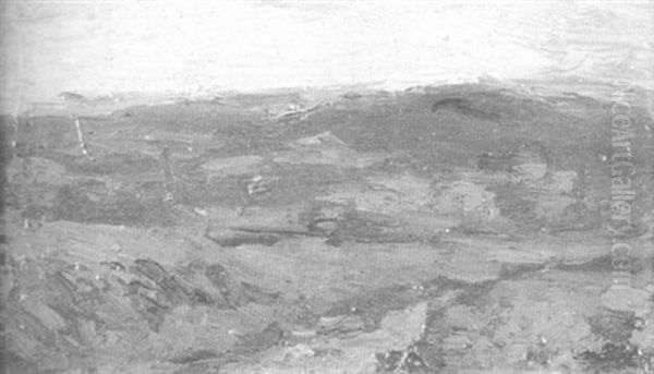 Landschaftsstudie Oil Painting by Otto Reiniger