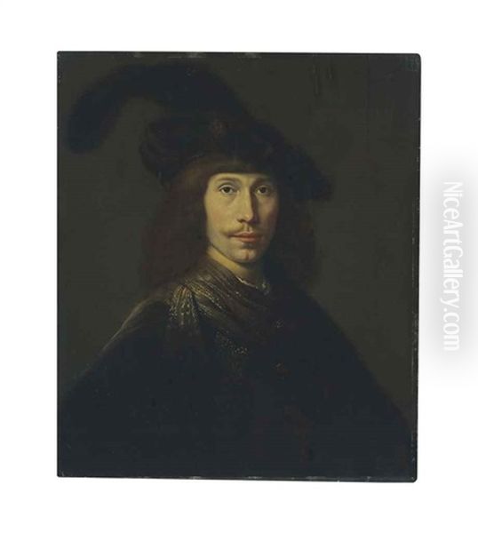 Portrait Of A Man, Bust-length Oil Painting by Harmenszoon van Rijn Rembrandt