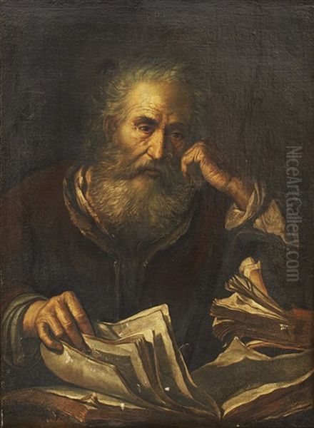 The Philosopher Oil Painting by  Rembrandt van Rijn