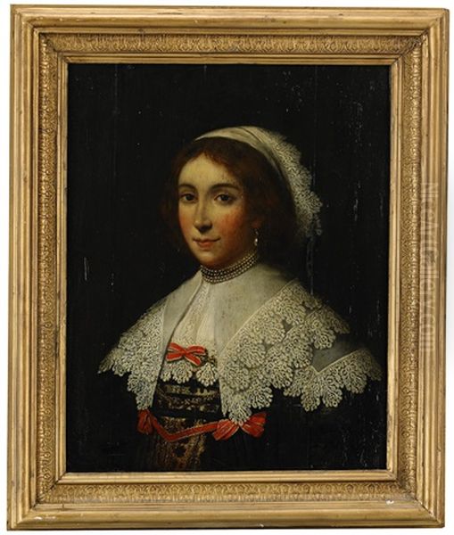 Kvinnoportratt Oil Painting by  Rembrandt van Rijn