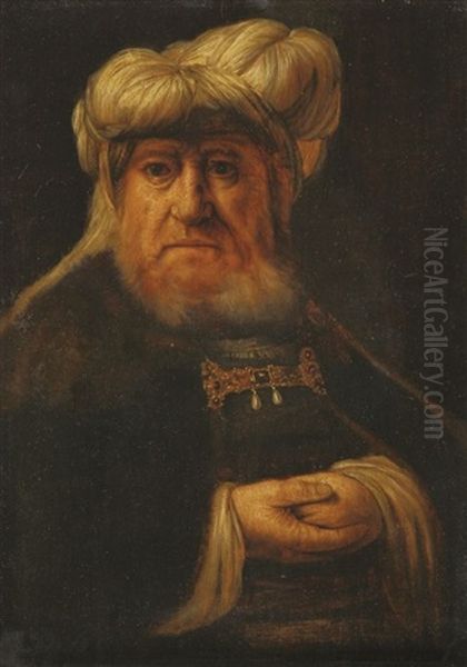 Bildnis Eines Alten Mannes Oil Painting by  Rembrandt van Rijn