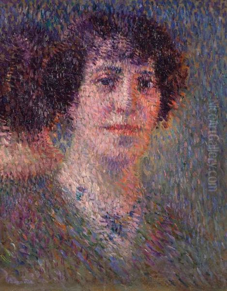 Ritratto Di Donna Oil Painting by Ernest-Lucien Bonnotte