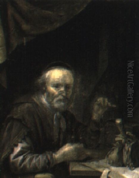 The Money Lender Oil Painting by  Rembrandt van Rijn
