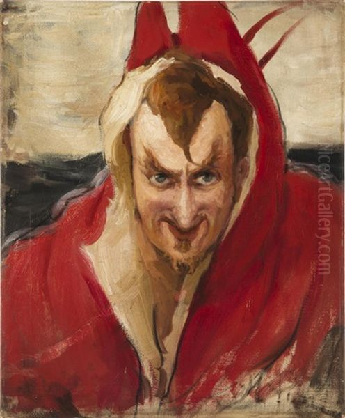 Portrait Of G. G. Ge As 'mephistopheles' Oil Painting by Ilya Repin