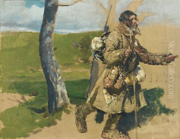 Peasant Oil Painting by Ilya Repin