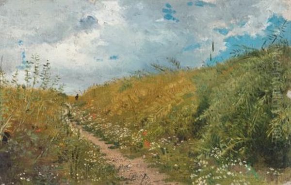 Road Through A Dell Oil Painting by Ilya Repin