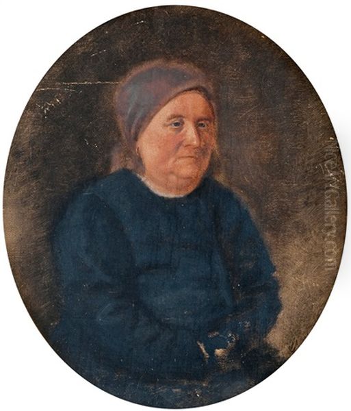 Repin's Godmother Marfa Vasilievna Radova Oil Painting by Ilya Repin