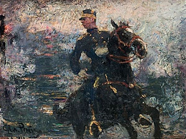 Ryttare Till Hast Oil Painting by Repin Iliya