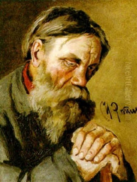 Studie Av Gammal Man Med Skagg Oil Painting by Ilya Repin