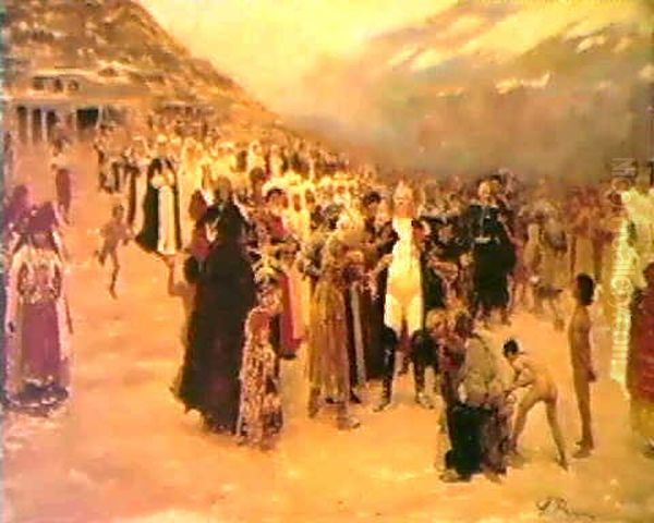 Scene Of Government Overthrow Oil Painting by Ilya Repin