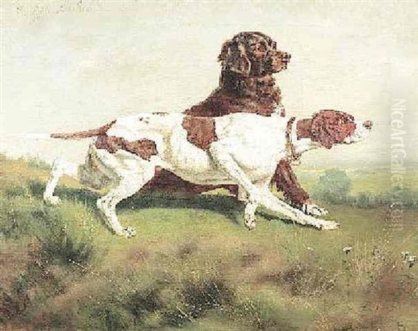 Jagdhund Oil Painting by Caspar Von Reth