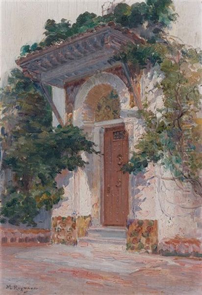 Porte De Villa Mauresque Oil Painting by Marius Reynaud