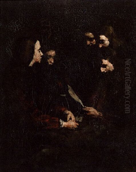 The Letter Oil Painting by Theodule Ribot