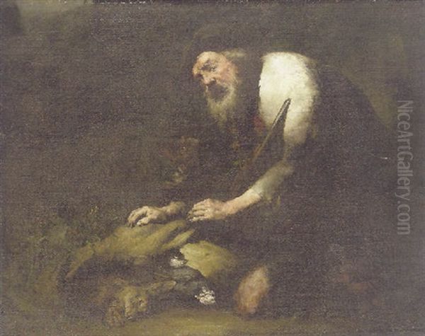 The Poacher Oil Painting by Theodule Ribot