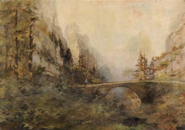 Torrents De Montagne (pair) Oil Painting by Georges Ricard-Cordingley