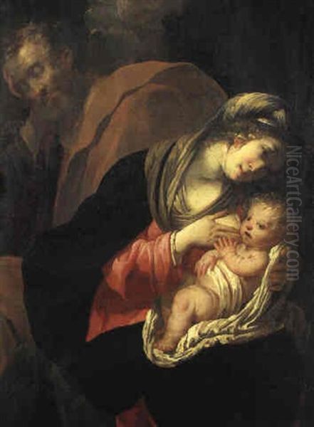 Riposo In Egitto Oil Painting by Pietro Ricchi