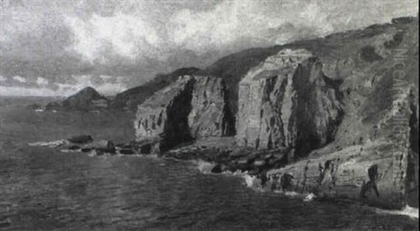 Wales Nea Pembroke Oil Painting by William Trost Richards