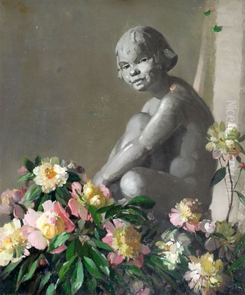 Nymph Oil Painting by Herbert Davis Richter