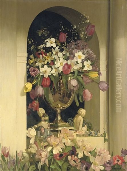 Still Life Oil Painting by Herbert Davis Richter