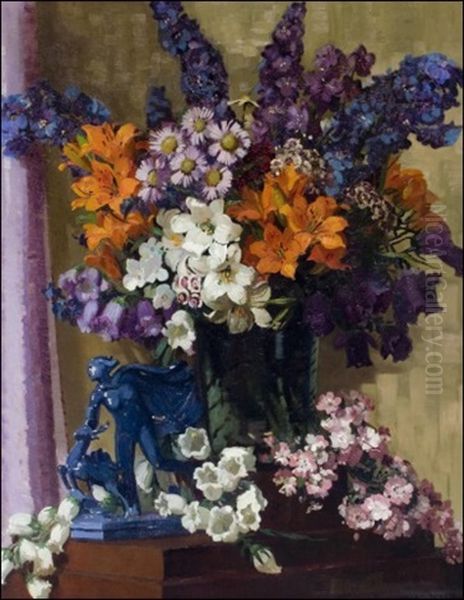 Heinakuu - Juli Oil Painting by Herbert Davis Richter