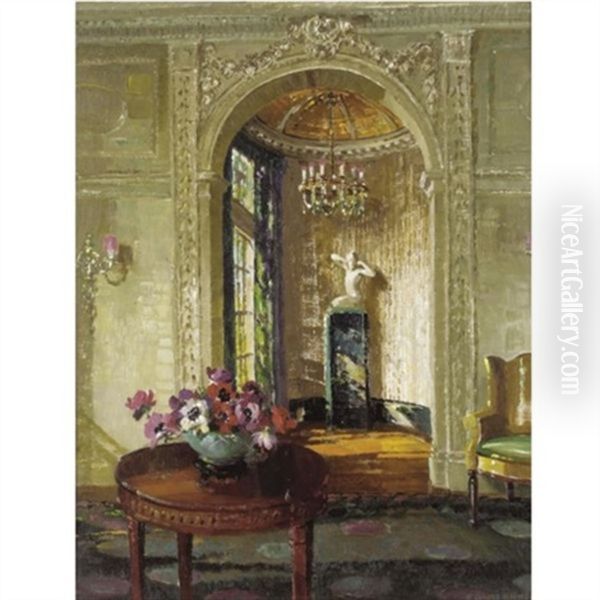 Morning Rays Oil Painting by Herbert Davis Richter