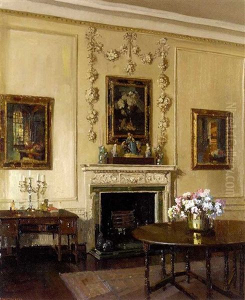 The Artist's Home Oil Painting by Herbert Davis Richter