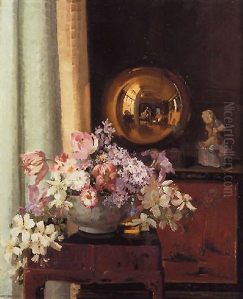 Springtime Reflections Oil Painting by Herbert Davis Richter