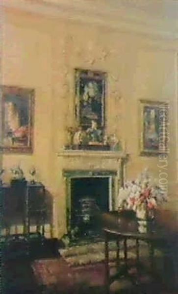 The Artist's Drawing Room Oil Painting by Herbert Davis Richter