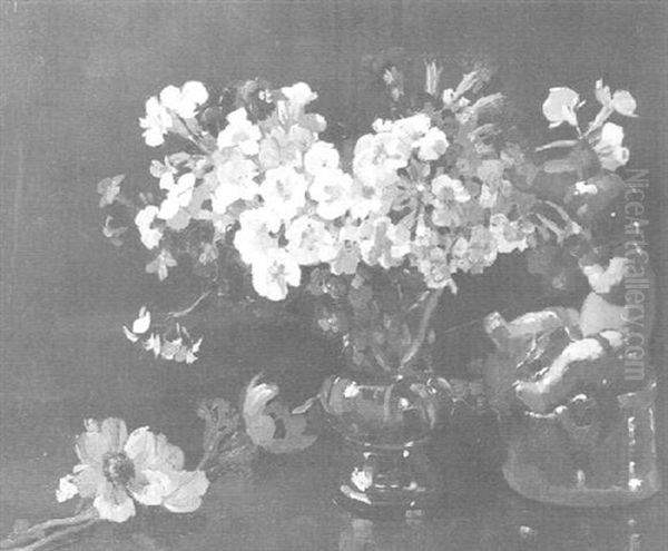 Polyanthus Oil Painting by Herbert Davis Richter