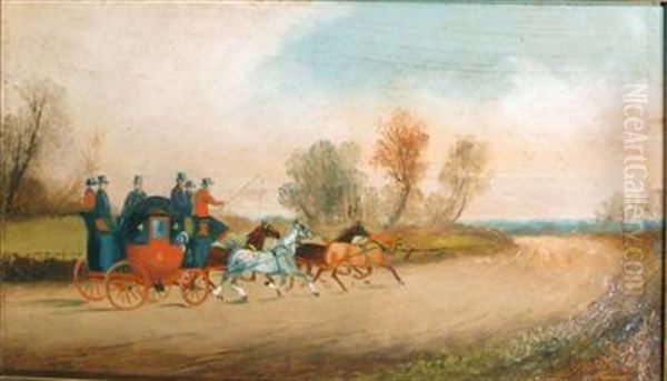 Carriage Scenes (set Of 3) Oil Painting by Philip H. Rideout