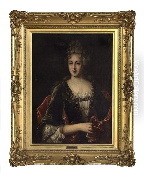 Portrait Of A Noble Woman Oil Painting by Hyacinthe Rigaud