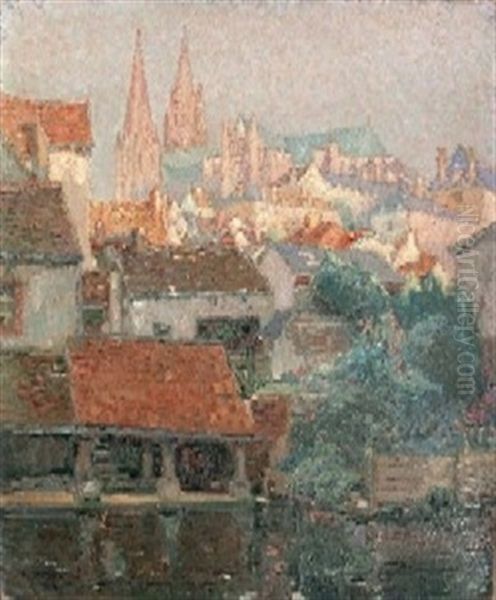 Chartres Oil Painting by Pierre Gaston Rigaud