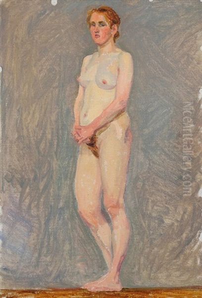Stehender Weiblicher Akt Oil Painting by Sigismund Righini