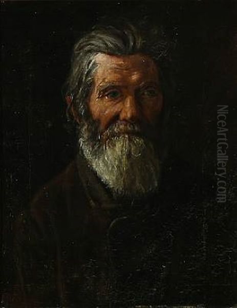 Portraet Af En Bondemand Oil Painting by Laurits Andersen Ring