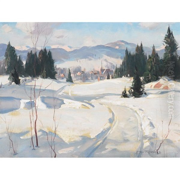 March Morning: St. Sauveur Oil Painting by Eric Riordon